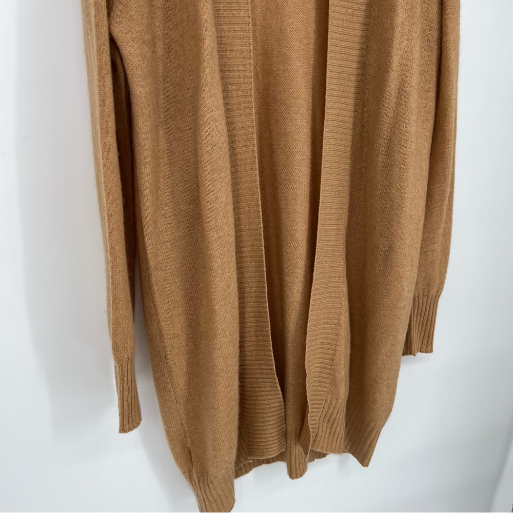 NavyBLEU Cashmere Camel Open Front Cardigan - Picture 4 of 10